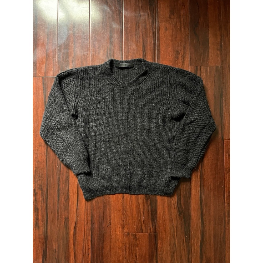Petar Petrov Fall/Winter 2012 Black Alpaca Wool Sweater Size Small Preowned